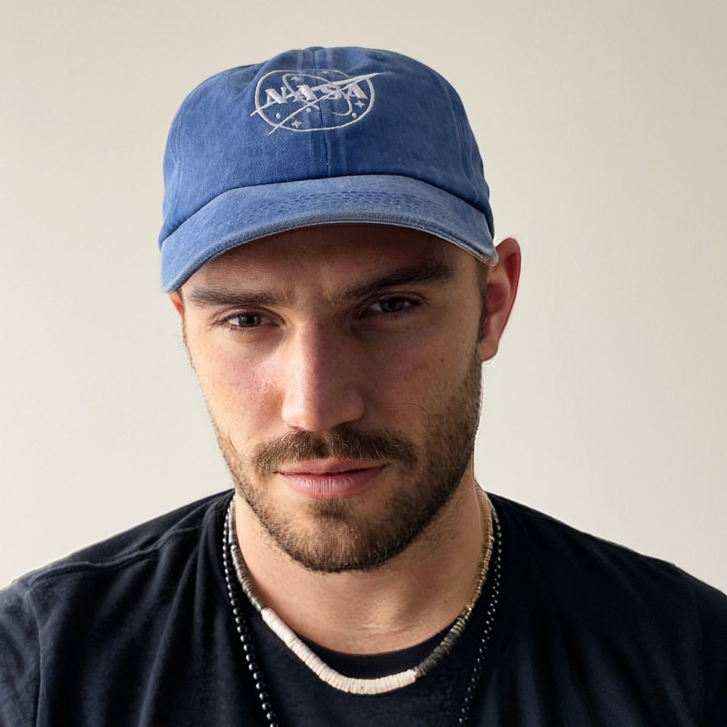 Gorra Nasa Azul Deslavado con Bordado