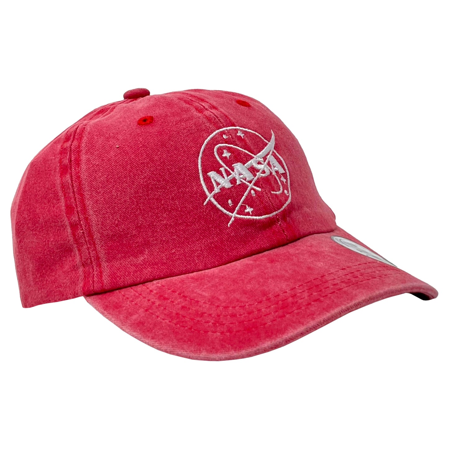 Gorra Nasa Rojo Deslavado con Bordado