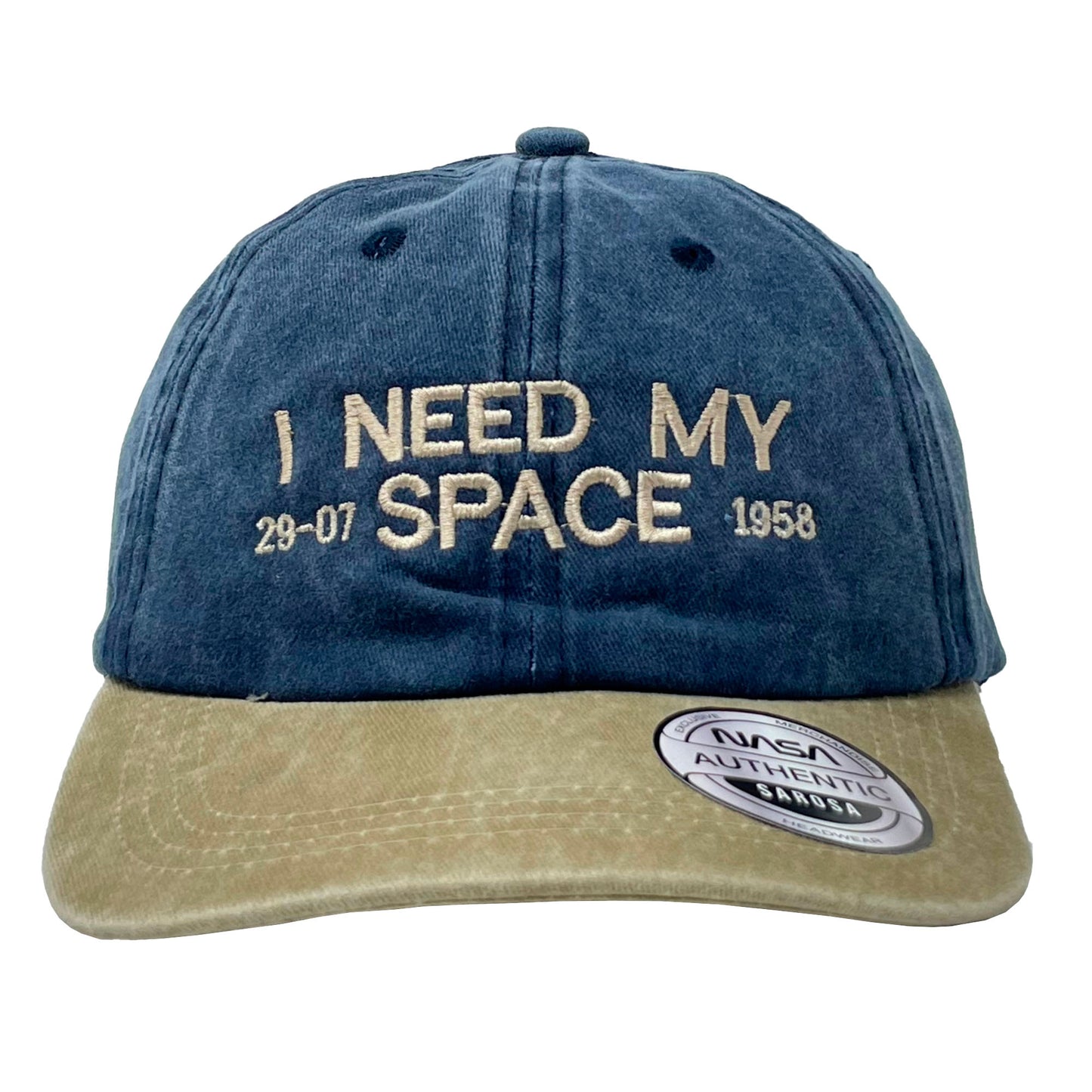 Gorra Nasa Azul/Beige Con Bordado