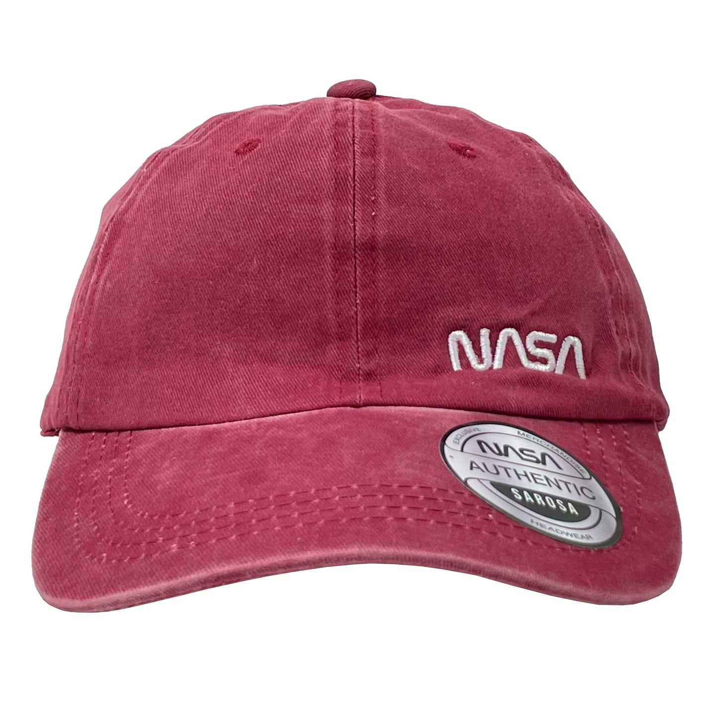 Gorra Nasa Deslavada Vino Con Bordado