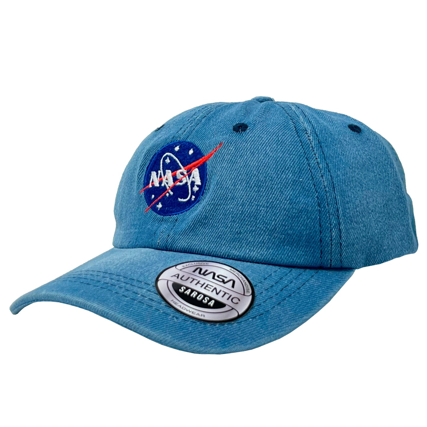 Gorra Nasa Mezclilla Azul Con Bordado