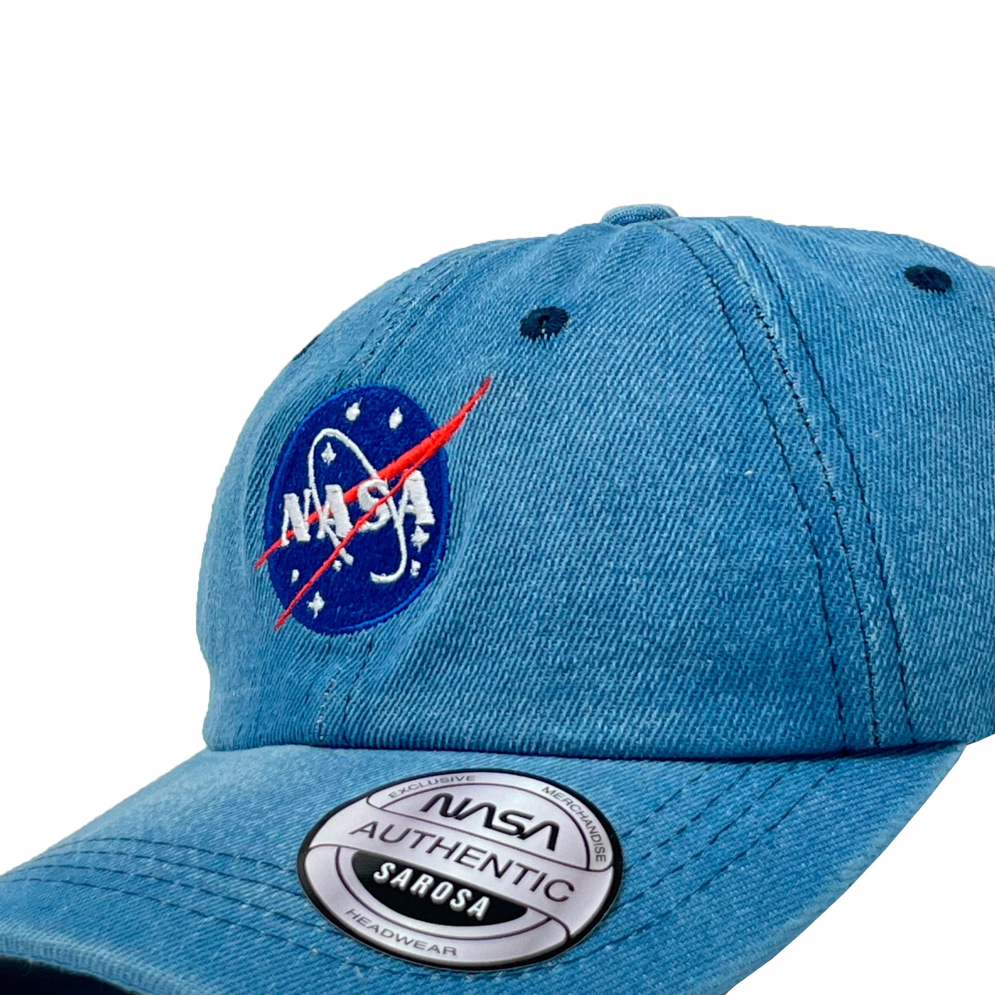 Gorra Nasa Mezclilla Azul Con Bordado