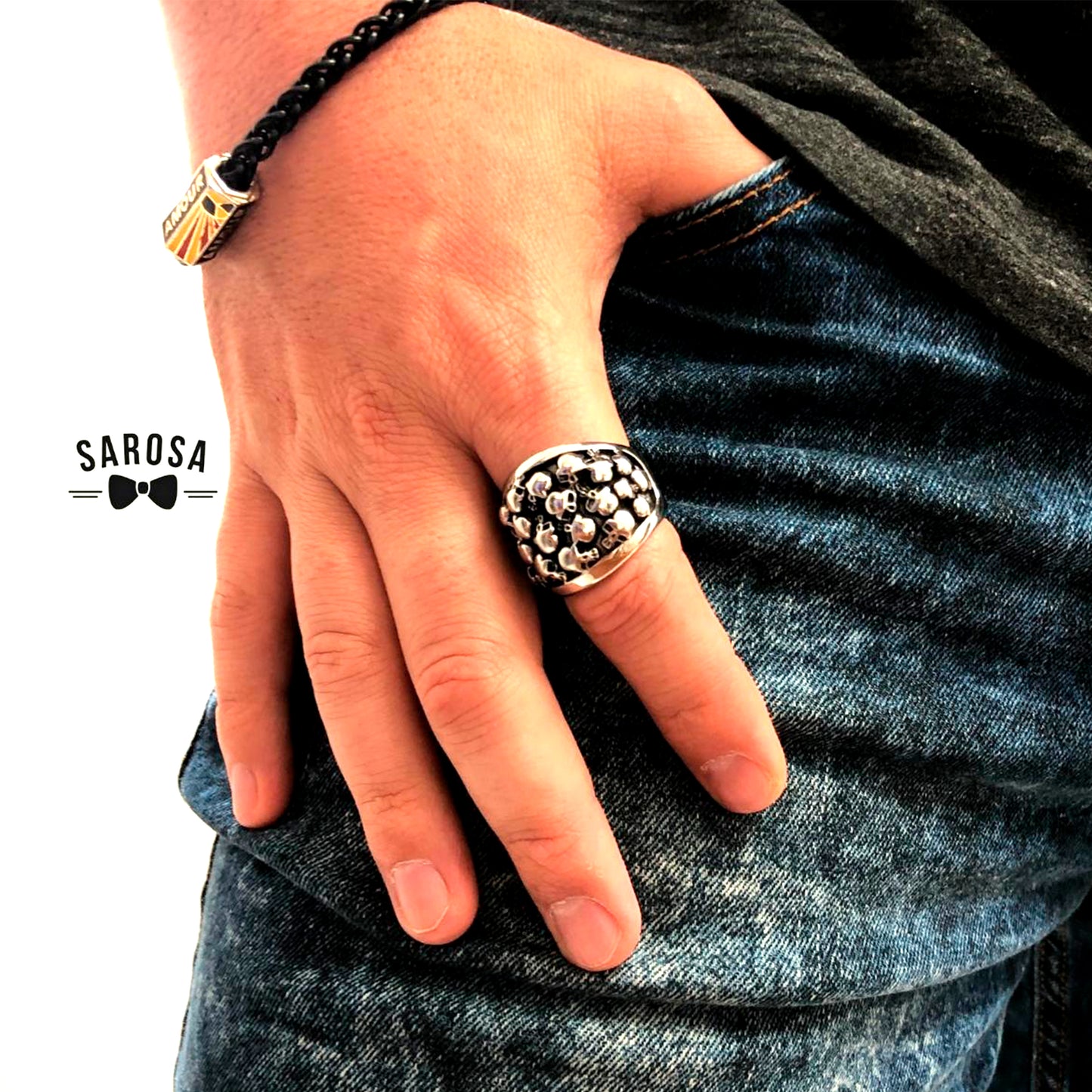 Anillo S. Lux Black Out Acero Inoxidable Caballero
