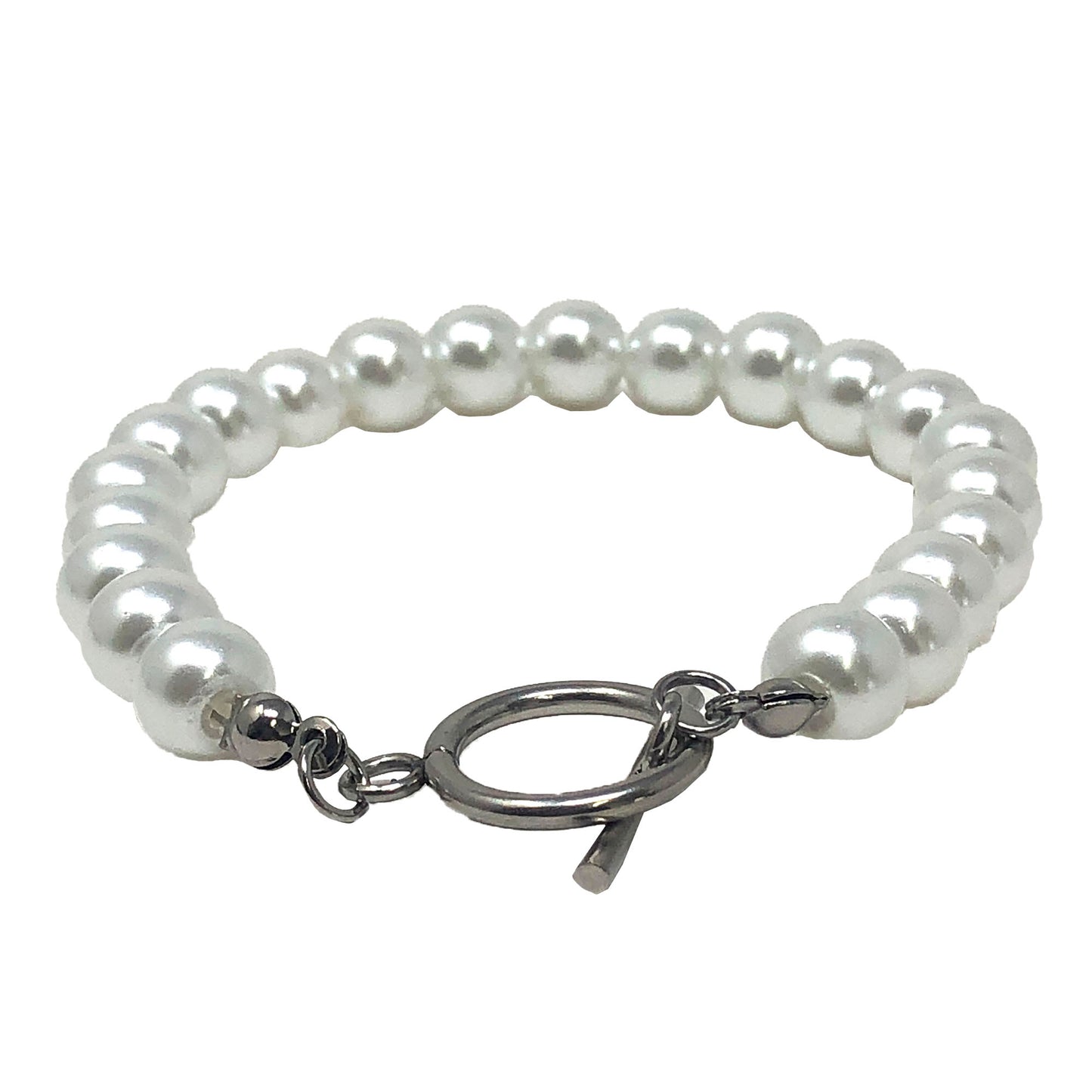 Pulsera de Perlas Blancas Round Trip
