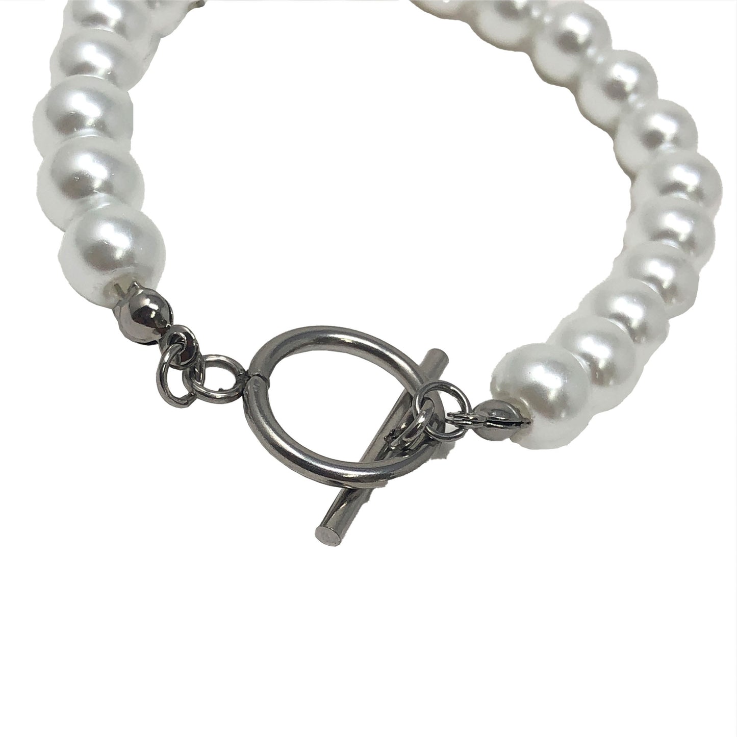Pulsera de Perlas Blancas Round Trip