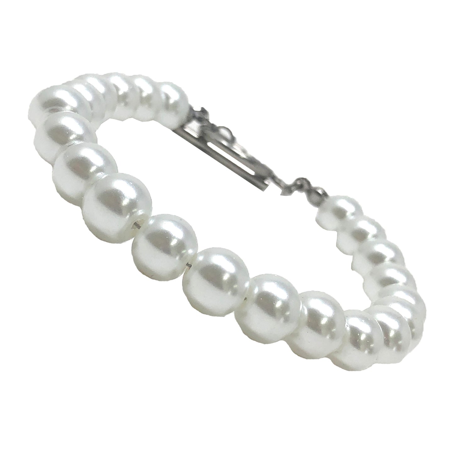 Pulsera de Perlas Blancas Round Trip