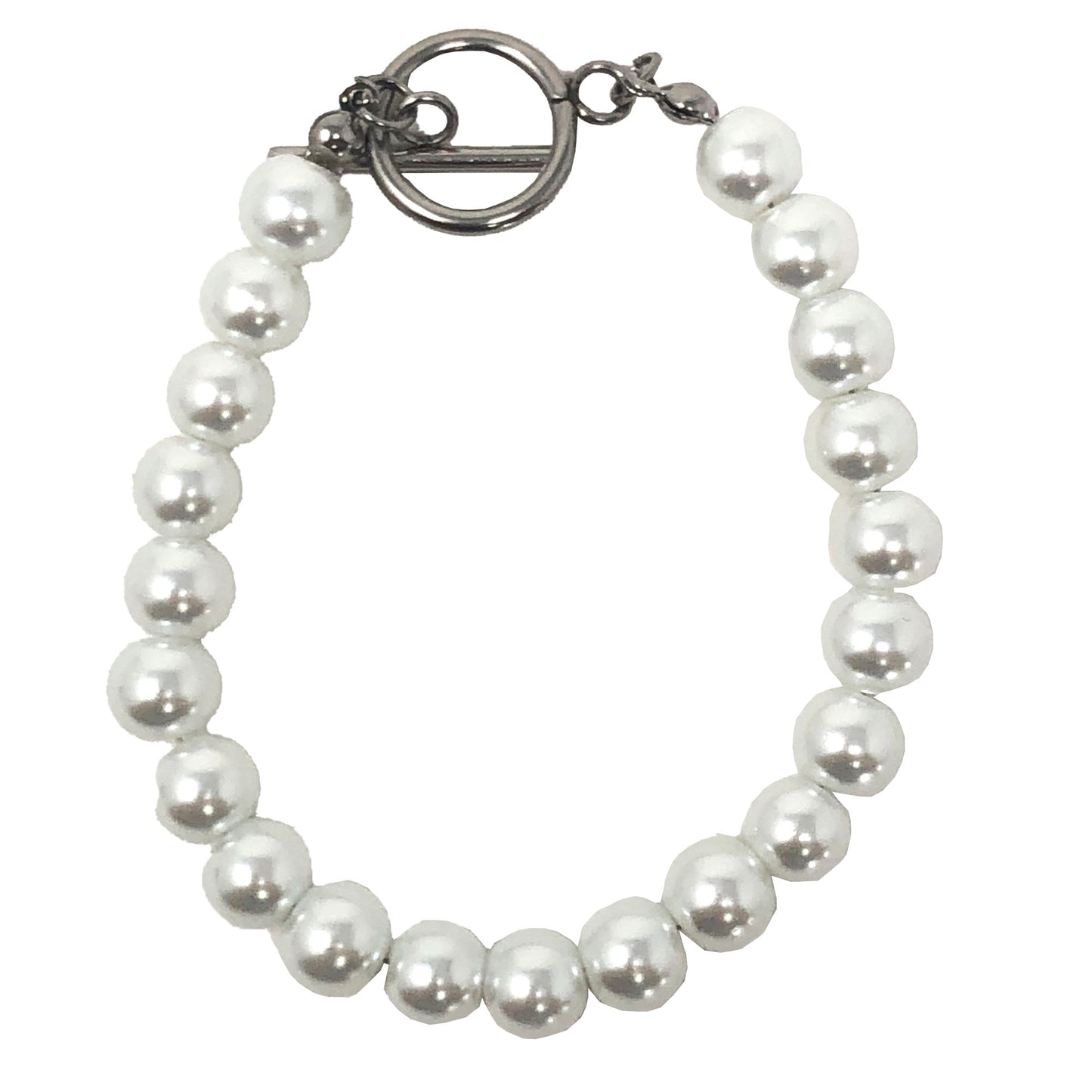 Pulsera de Perlas Blancas Round Trip