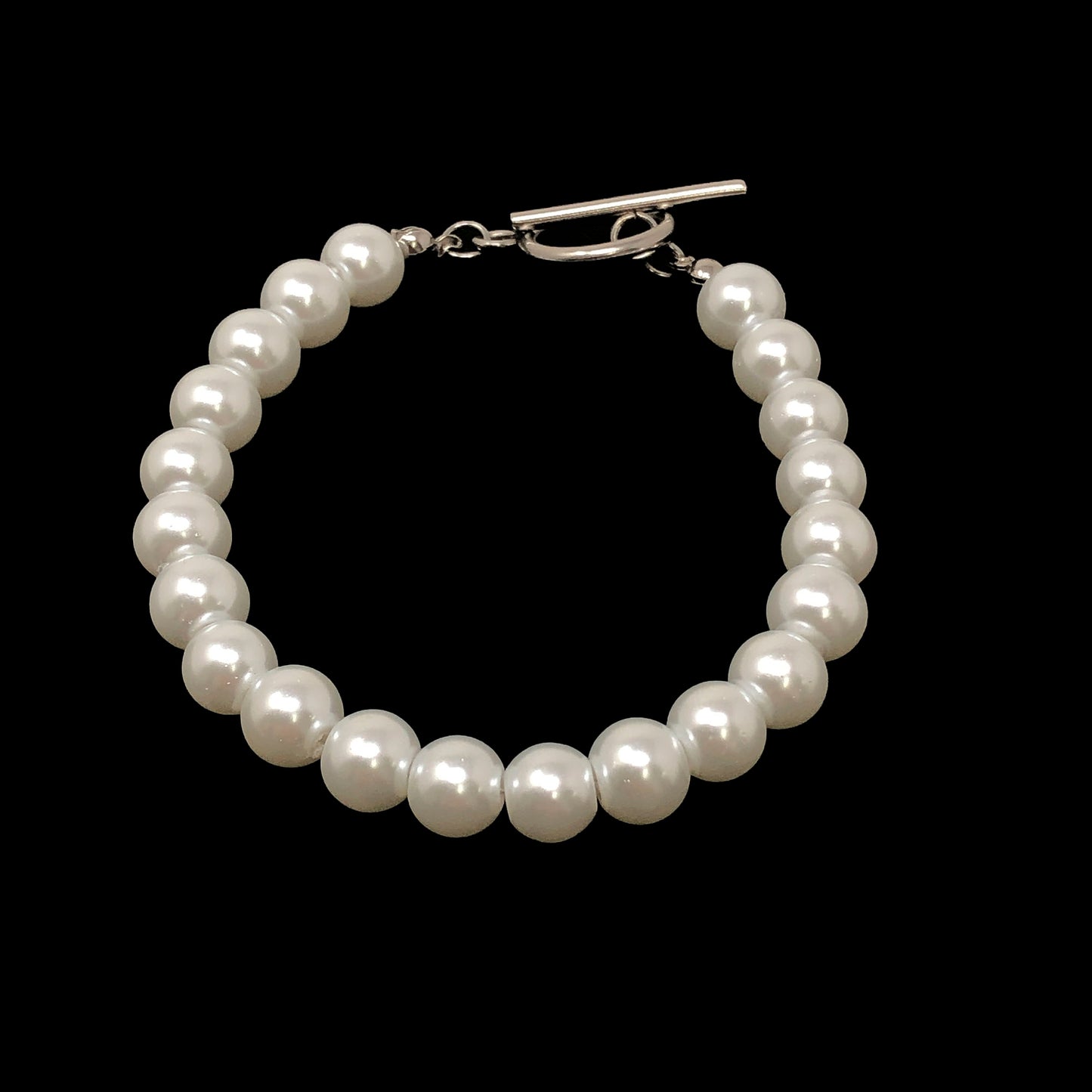 Pulsera de Perlas Blancas Round Trip
