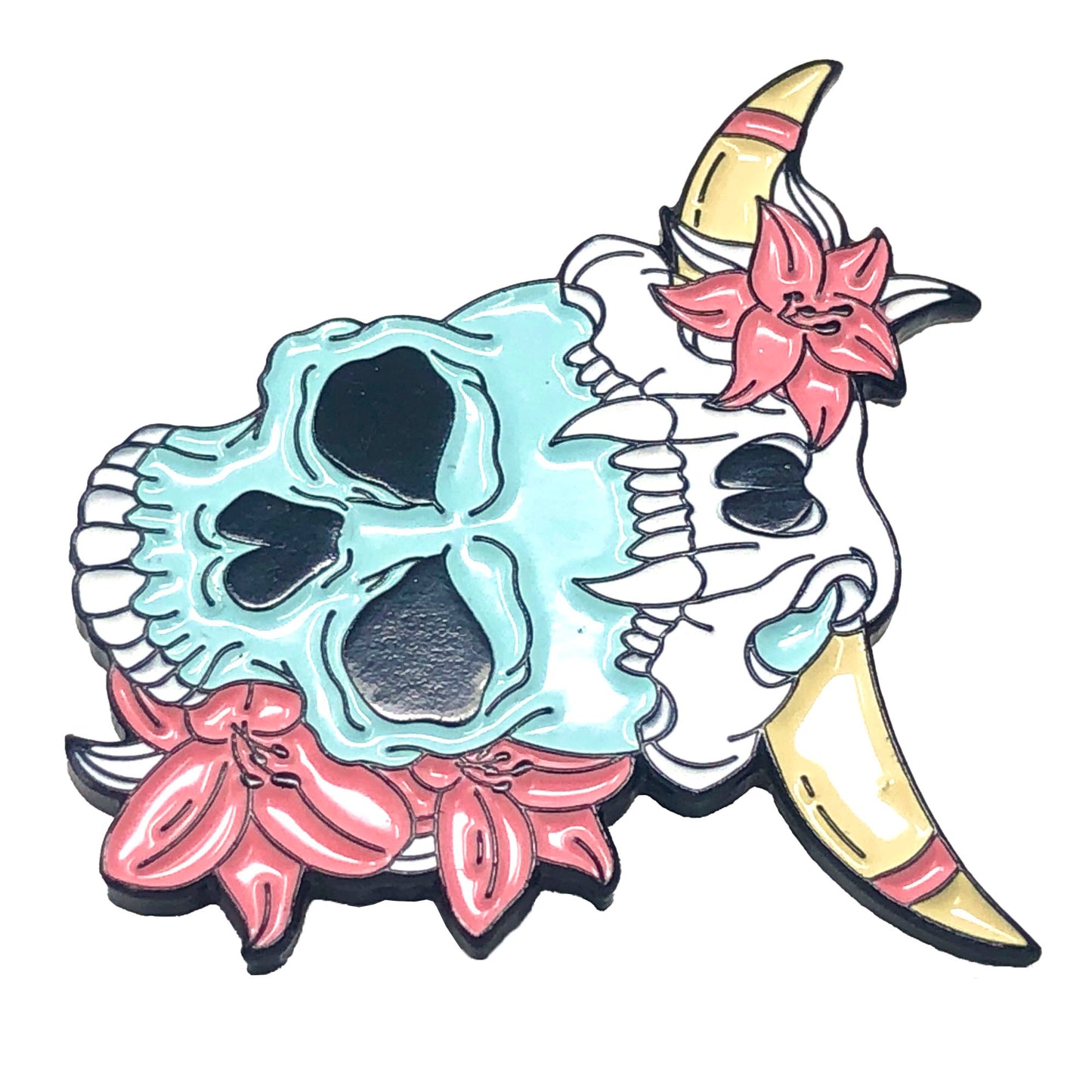 Pin Craneo con Cuernos