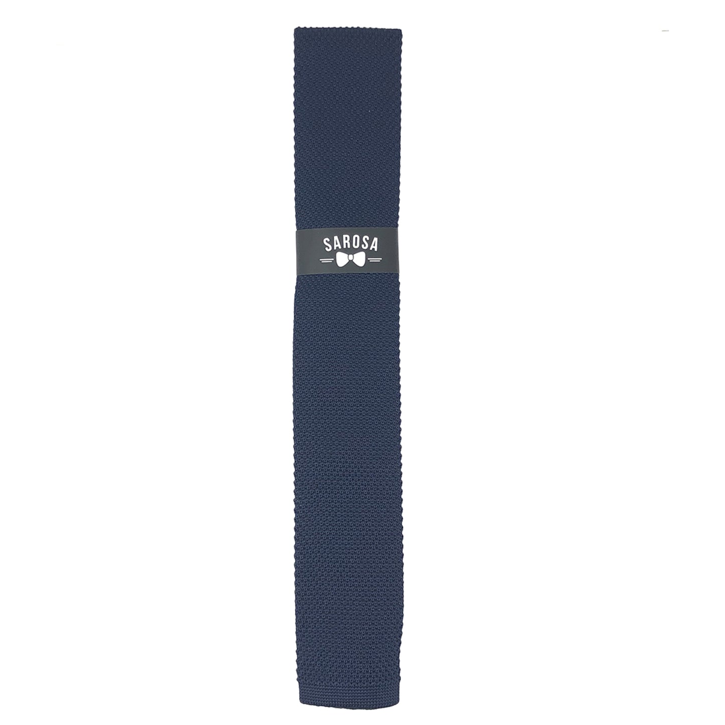 Corbata Tejida Azul Marino Lisa