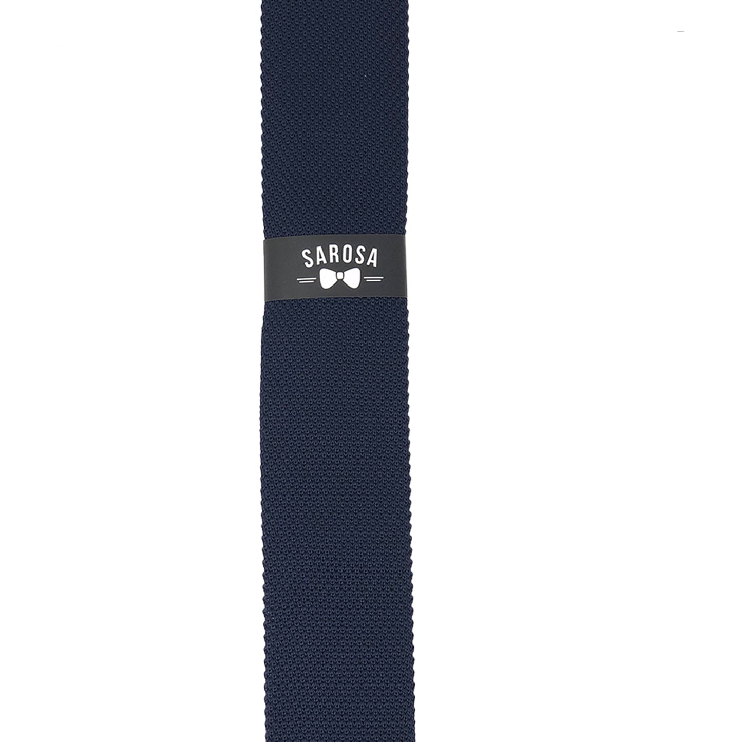 Corbata Tejida Azul Marino Lisa