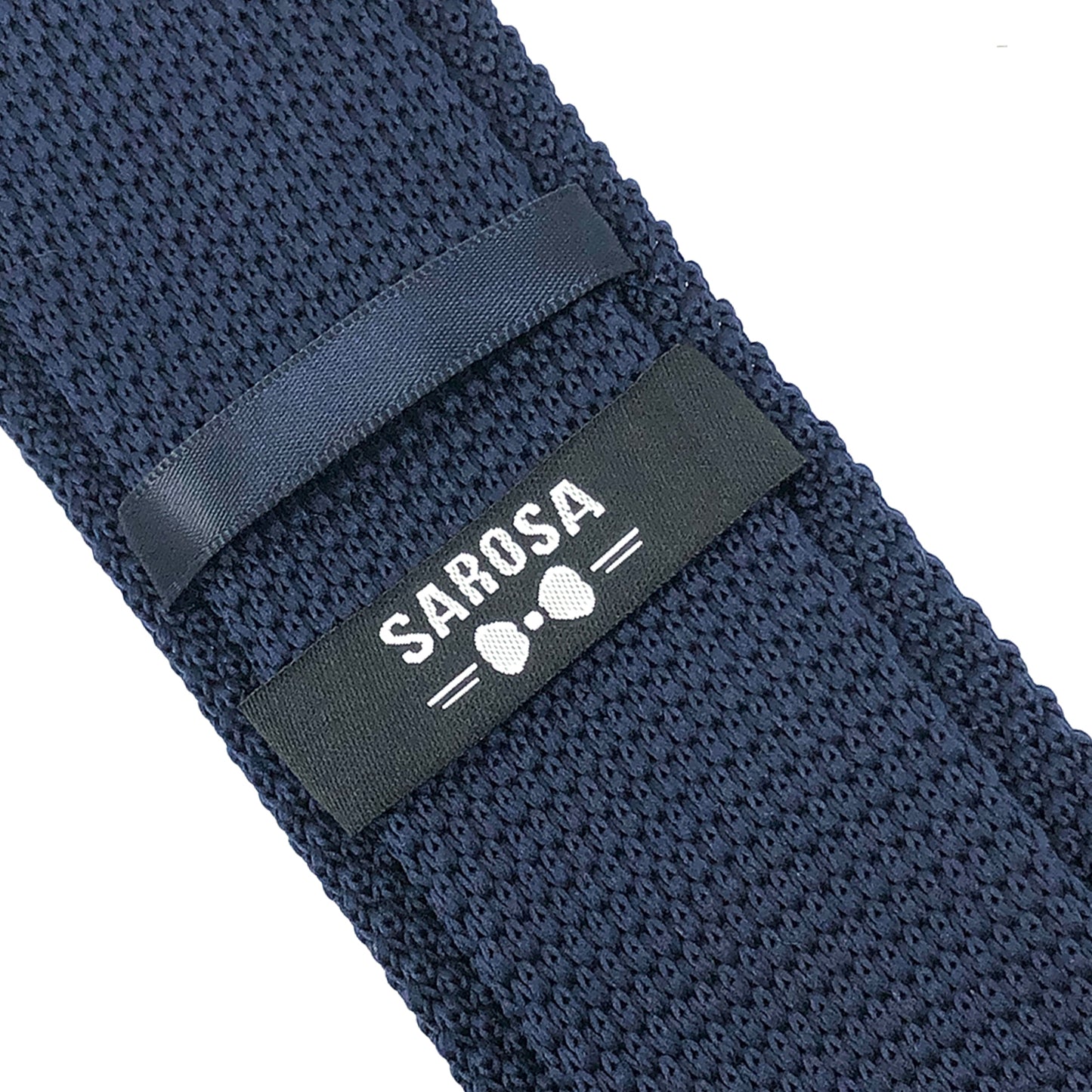 Corbata Tejida Azul Marino Lisa