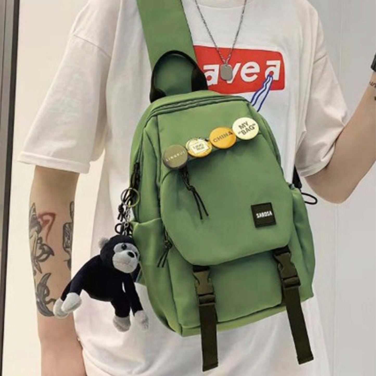 Mochila - Roñonera Verde Menta