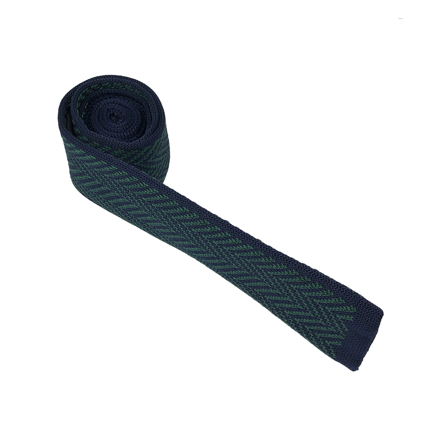 Corbata Lisa Verde Oscuro/ Azul Marino