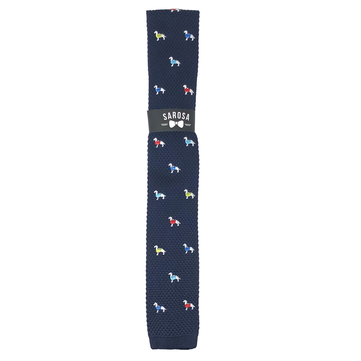 Corbata Azul Marino con Bordado Puppies